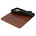 Miniatyrbillede 4 af 5: PU læder kalveskinds tekstur magnetisk lukning smartphone cover til iPhone 16 Pro Max Multicolor Style C