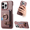 Pikkukuva 1 / 5: Y2 iPhone 16 Pro Max -puhelinkotelo, jossa sormipidike, jalusta, korttipaikka ja nahkainen takakansi Multicolor Date Apricot