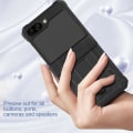 Miniatyrbillede 5 af 5: Hårdt PC Telefon Cover til Samsung Galaxy Z Flip5 5G Stødsikkert Støtteben Telefon Cover med Blyantholder Black