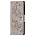 Miniatyrbillede 4 af 5: Til Nokia G42/G310 Sommerfugl Præget Telefon Cover Læder Stand Wallet Cover med Rem Multicolor Style C