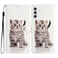 Miniatyrbilde 1 av 5: For Samsung Galaxy S23 FE PU Lær Telefonveske Lommebok Stativ Mønstertrykk Deksel med Stropp Multicolor Style J