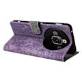 Miniatyrbillede 4 af 5: Til ZTE nubia Focus Pro Wallet Case RFID-blokering PU Læder Cover Stand View - Grøn Multicolor Purple