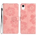 Miniatyrbillede 1 af 5: Blomstermønstret anti-drop telefoncover i PU-læder med stativ og pung til iPhone XR 6,1 tommer Multicolor Style C