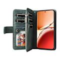 Miniatyrbillede 2 af 5: KT Multi-Function Series-5 Etui til Oppo Reno12 F 5G Lynlås Pung Læder Telefon Cover Stativ Multicolor Style D