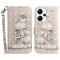 Miniatyrbillede 1 af 5: Til Xiaomi Redmi Note 13 Pro+ 5G Etui 3D Mønster Læder Wallet Telefon Cover Håndtaske Multicolor Stacking Squirrels