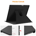 Miniatyrbillede 5 af 5: Til ReMarkable Paper Pro Etui Frontstøtte 360 Graders Roterende Stativ PC+PU Læder E-Reader Cover Multicolor Black