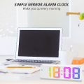Miniatyrbillede 4 af 5: Farverigt Skrift Alarm Clock Sengelampe Stort Display Stor Skrift Soveværelse LED Alarm Clock, Elektronisk Bordur med Temperaturvisning