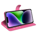 Pikkukuva 3 / 5: Puhelinlaukku jalustalla iPhone 15 Plus -puhelimelle, PU-nahkainen lompakkokotelo Multicolor Style G