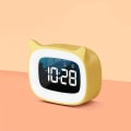 Miniatyrbillede 3 af 3: Lille natlampe smart tidsalarm ur fra natten med sovende soveværelse sengebordsalarm ur tegneserie sengebords blødt lys vække elektronisk ur