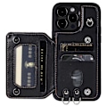 Miniatyrbillede 2 af 5: Style 008 RFID-blokerende telefoncover til iPhone 15 Pro Max Stødsikkert PU+TPU telefonskal med stropper Multicolor Style A