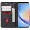 Miniatyrbillede 2 af 5: Til Samsung Galaxy A15 5G Etui Kalvetekstur Stand Wallet PU Læder Telefon Cover Multicolor Style B