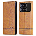 Pikkukuva 1 / 5: AZNS Xiaomi Redmi K70 Ultra -kotelo, lehmännahkajäljitelmä PU-nahkainen lompakkokotelo - Vihreä Multicolor Brown