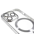 Pikkukuva 5 / 5: iPhone 12 Pro Max 6,7 tuuman magneettikotelo WANLONFENG galvanoidulla TPU-suojakuorella ja linssisuojalla + 2 kpl Multicolor Silver
