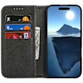 Miniatyrbild 3 av 5: För iPhone 16 Pro Max Fodral PU Läder Kalvtextur Magnetisk Stängning Smart Telefonskydd Multicolor Style A