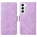 Miniatyrbillede 1 af 5: YIKATU YK-005 Til Samsung Galaxy S21 FE 5G Stand Wallet Case Hud-berørings Læder Telefon Cover Multicolor Style B