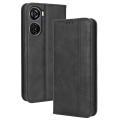 Miniatyrbilde 5 av 5: For Zte Blade V40 Design PU Lær Støtte Mobiltelefonveske Lommebok Retro Telefondeksel Black