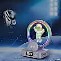 Miniatyrbild 3 av 4: Klocka Bluetooth Högtalare Klocka Bord Gio Bord Klocka Sovrum Dekoration Bord Klocka Sovrum Gio Glödande väckarklocka C Silver