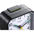 Miniatyrbild 3 av 5: Liten batteridriven analog väckarklocka Tyst, inte tickande, stigande pipljud, snooze, ljusfunktioner, enkel set(svart)