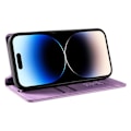 Miniatyrbillede 3 af 5: Til Iphone 15 Pro Max Hud-berørings PU Læder Shell Wallet Stand Telefon Cover Purple