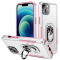 Pikkukuva 1 / 5: iPhone 15 PC+TPU Iskunkestävä Suojakuori Pudotussuojaava Puhelinkotelo Sormuksella ja Jalustalla Multicolor Style A