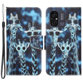 Miniatyrbillede 1 af 5: Til Xiaomi Redmi 12c 4g PU Læder Cover Mønster Print Pung Stand Flip Telefon Cover Giraffes