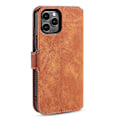 Miniatyrbillede 3 af 5: Retro Læder Telefoncover med Pung Stand Design og Praktisk Rem til iPhone 13 Multicolor Style D