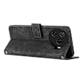 Miniatyrbillede 3 af 5: Til TECNO Camon 30 Pro 5G Telefon Cover Linjer Præget Anti-Ridse PU Læder Stand Case Multicolor Style A