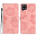 Miniatyrbillede 1 af 5: Til Samsung Galaxy A42 5G Blomstermønster Telefon Stand Case PU Læder Wallet Cover Multicolor Style C