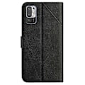Miniatyrbillede 5 af 5: Ridsefast Solid Farve Stribe Læder Telefon Etui Wallet Shell til Xiaomi Redmi Note 10 Multicolor Style A