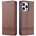 Miniatyrbild 1 av 5: För Iphone 15 Pro Max Pu Läderplånbok Cover Stativ Case Coffee