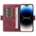 Pikkukuva 2 / 5: YIKATU YK-005 iPhone 14 Pro Folio Flip -suojakotelo PU-nahkaa, pehmeäpintainen jalustallinen lompakkokotelo Multicolor Style F