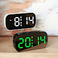 Miniatyrbillede 2 af 5: Digitalt Vækkeur Spejl Led Justerbar Lysstyrke Dobbelte Alarmer USB Opladning Soveværelse Minimalistisk Ur (Gratis Fragt) White Light White