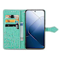Miniatyrbillede 2 af 5: Til Xiaomi 14T Etui Mandala Præget Design Læder Wallet Telefon Cover- Multicolor Green