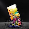 Pikkukuva 4 / 5: Xiaomi 15 -kotelo PU-nahkainen lompakkokotelo jalustalla Multicolor Colorful Flower
