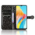Miniatyrbild 2 av 5: För Oppo A38 4G Fodral PU Läder Präglat Vikbart Ställ Mobiltelefon Skal Multicolor Style E