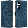 Miniatyrbillede 1 af 5: Til Samsung Galaxy A36 5G Etui Prægede Linjer Læder Telefon Cover Foldbart Stativ Multicolor Style D