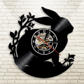 Miniatyrbild 2 av 5: Musik Vinylskiva Väggklocka - Bunny Nostalgic Retro Väggklocka - Vinylklocka - Väggdekor i vardagsrummet - Unika presenter till musikälskare