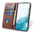 Miniatyrbild 2 av 5: Fallsäkert phone case för Samsung Galaxy S21 Fe 5g , Pu läder plånboksställ Business Style Cover Brown