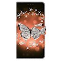 Pikkukuva 5 / 5: Honor Magic7 Pro 5G -kotelo, 3D-kuvioitu PU-nahkainen lompakkokotelo jalustalla Multicolor Crystal Butterfly