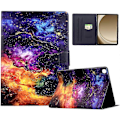 Pikkukuva 1 / 5: Samsung Galaxy Tab A9+ -koteloteline, kuvioitu tablettinahkakotelo automaattisella herätys-/lepotustoiminnolla Multicolor Nebula