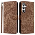 Miniatyrbillede 1 af 5: Læder Wallet Case med RFID-blokering til Samsung Galaxy A35 5G - Grøn Multicolor Brown