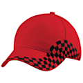 Miniatyrbillede 3 af 6: Beechfield Unisex Grand Prix Baseball Cap One Size Klassisk Rød Classic Red One Size