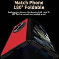 Miniatyrbild 2 av 5: För Oppo Find N3 5G/OnePlus Open Skal PU Läderbelagd Hård PC Anti-fall Telefonskydd Multicolor Style C