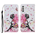 Pikkukuva 1 / 5: Samsung Galaxy A26 5G/A16 4G -kotelo, kuvioitu, suojaava nahkainen folio puhelinkotelo Multicolor Dancer