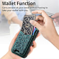 Miniatyrbillede 5 af 5: Til Samsung Galaxy A35 5G Etui med Præget Mønster, Kortholder, Støttefod, Læder Bagside Multicolor Style C