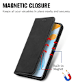 Miniatyrbillede 4 af 5: Telefon Stand Case til ZTE Blade V50 Vita Shell Hud-berørings PU Læder Cover - Sort