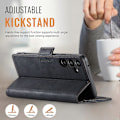 Miniatyrbillede 3 af 5: Til Samsung Galaxy A55 5G Etui AUTSPACE A11 RFID-Blokerende Retro Læder Mobiltelefonpung Cover Multicolor Black