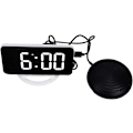 Miniatyrbild 5 av 5: Spegelklocka USB -laddning Vibrationslarmfunktion LED-vibrationsväckarklocka Abs förinställd snooze med 4 funktionstangenter för sovrum till vardagsrum