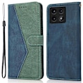Miniatyrbillede 1 af 5: Til Xiaomi 14T Cover Farvesplejsning Tegnebog Stativ Læder Telefonetui med Håndledsrem Multicolor Style A