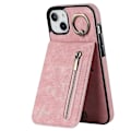 Pikkukuva 1 / 5: Takakuori iPhone 15 Plus -puhelimelle, RFID-suojattu lompakkokotelo Retro PU+TPU-jalustakansi Multicolor Style E